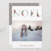 ボタニックアドルノエルフラットホリデーフォトカード シーズンカード (正面/裏面)