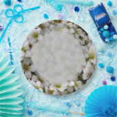 ボタニックガーデンホワイトフラワーズ紙プレート ペーパープレート (パーティー)