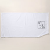 ボタニッククレスト | タイムレスモノグラムビーチタオル ビーチタオル (正面)