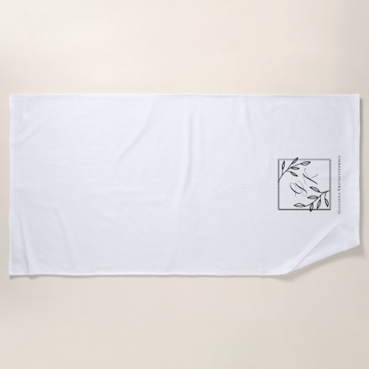 ボタニッククレスト | タイムレスモノグラムビーチタオル ビーチタオル (正面)