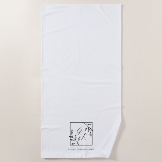 ボタニッククレスト | タイムレスモノグラムビーチタオル ビーチタオル (正面)