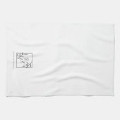 ボタニッククレスト | タイムレスモノグラム茶タオル キッチンタオル (横)