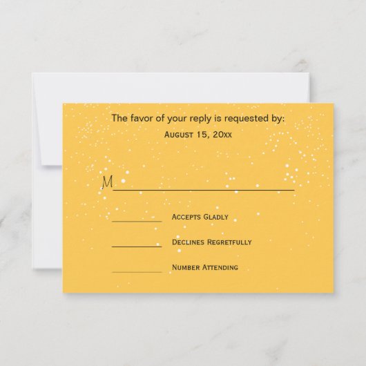 ボタニックゴールデンイエローフローラ – 出欠 (裏面)