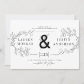 ボタニックスエレガ魅力的ントウェディング招待状 招待状 (正面)