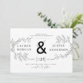 ボタニックスエレガ魅力的ントウェディング招待状 招待状 (スタンド正面)