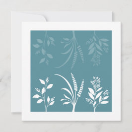 ボタニックセレナード スプリングメドウ ブルー フローラル ミニマル ノートカード