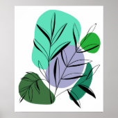 ボタニックバランス:離れ抽象芸術シェイプ ポスター (正面)