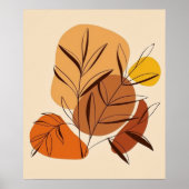 ボタニックバランス：離れ抽象芸術シェイプ ポスター (正面)