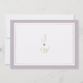 ボタニックパープルオレンジピンク金ゴールドフローラありがとう 招待状 (裏面)