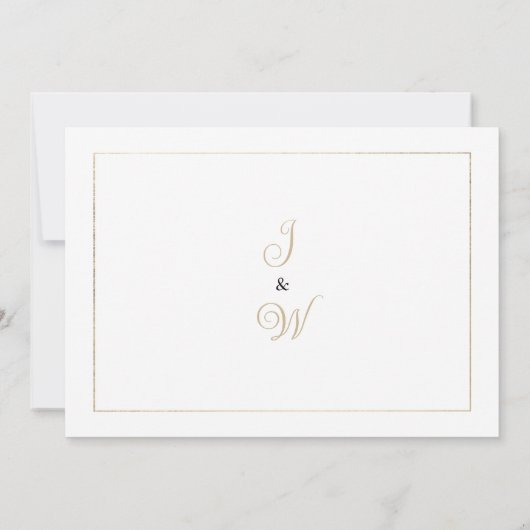 ボタニックパープルオレンジピンク金ゴールドフローラありがとう 招待状 (裏面)