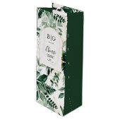 ボタニック・エレガントグリ結婚ーンズ・ワインボトル ワインギフトバッグ (正面アングル)