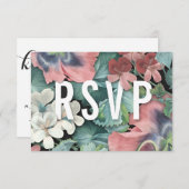 ボタニック エンブレイス ウェディング RSVP カード (正面/裏面)