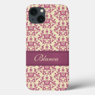 ボタニック・ダマスク・プラム・レモン・イフォン・ネーム・ケース iPhone 13ケース