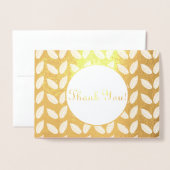 ボタニッシンプルクの結婚葉の感謝 箔カード (封筒付き正面)