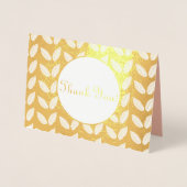 ボタニッシンプルクの結婚葉の感謝 箔カード (正面)