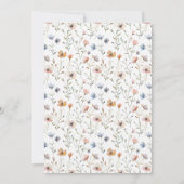 ボタニッシンプルクエレガントワイルドフラワーボホ結婚ズ 招待状 (裏面)