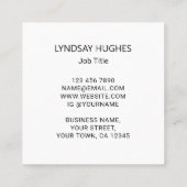 ボタニッスタイリッシュクあなたの役職の名刺 スクエア名刺 (裏面)