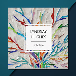 ボタニッスタイリッシュクあなたの役職の名刺 スクエア名刺