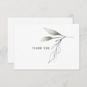 ボタニッパーソナライズされたクのスクリプト名ありがとう サンキューカード (正面/裏面)