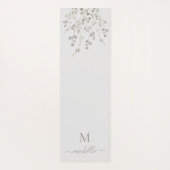 ボタニッパーソナライズされたクウォーターカラーモノグラムグレー ヨガマット (裏面)