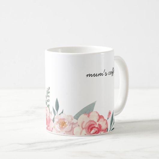 ボタニッパーソナライズされたクフローラマグカップforムーム コーヒーマグカップ (正面右)