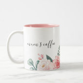 ボタニッパーソナライズされたクフローラマグカップforムーム ツートーンマグカップ (左)