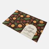 ボタニッパーソナライズされたクモダンメリークリスマス ドアマット (アングル)