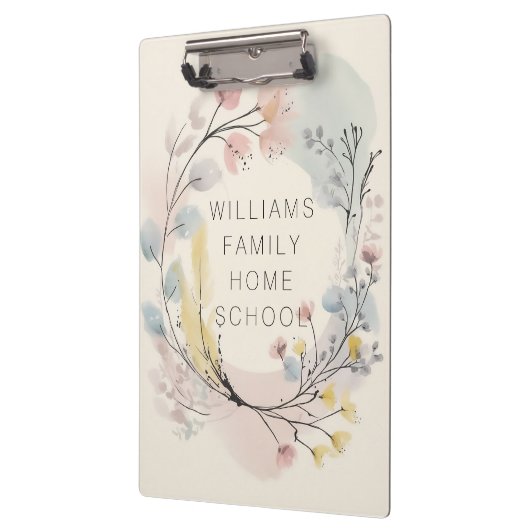 ボタニッパーソナライズされたク水彩画 クリップボード (左)