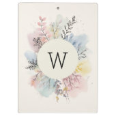 ボタニッパーソナライズされたク水彩画 クリップボード (裏面)