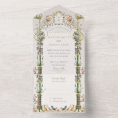 ボタニッビクトリアンクの結婚穴あきRSVP オールインワン招待状 (内側)