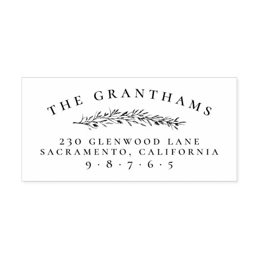 ボタニッフォーマルクブランチファミリーネーム差出人住所 セルフインキングスタンプ (デザイン)