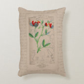 ボタニッフランスのクイラストレーションスイートピー アクセントクッション (正面(垂直))