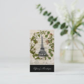 ボタニッフランスのク葉パリエッフェル塔 名刺 (スタンド正面)