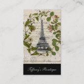 ボタニッフランスのク葉パリエッフェル塔 名刺 (正面)