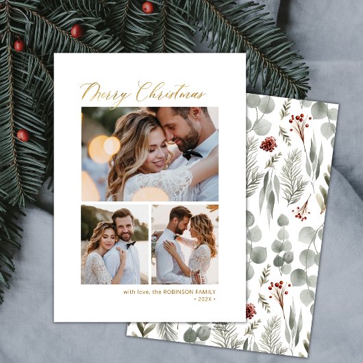 ボタニッミニマルクの台本3数々の写真クリスマス シーズンカード