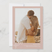 ボタニッミニマルクピンク結婚式招待状ペイトン 招待状 (裏面)