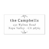 ボタニッミニマルクファミリー名&差出人住所 ラバースタンプ (インプリント)