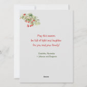 ボタニッメリークと明るい赤い果実の水色 シーズンカード (裏面)