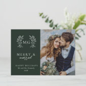 ボタニッメリークと結婚したフォトホリデーカード シーズンカード (スタンド正面)