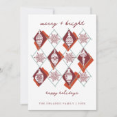 ボタニッモダンクと明メリーるい赤のクリスマス シーズンカード (正面)