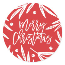 ボタニッモダンクのクリスマスのシール – 赤