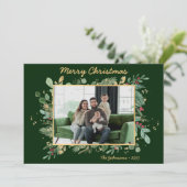 ボタニッモダンクの緑のフォトホリデーカード シーズンカード (スタンド正面)