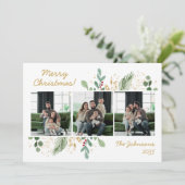 ボタニッモダンクの緑のフォトホリデーカード シーズンカード (スタンド正面)