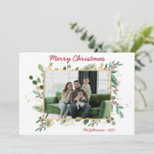 ボタニッモダンクの緑のフォトホリデーカード シーズンカード (スタンド正面)