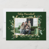 ボタニッモダンクの緑の写真フェリーズ・ナヴィダッド シーズンカード (正面)