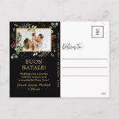 ボタニッモダンクの緑の写真ブオンナターレ シーズンポストカード (裏面)