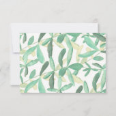 ボタニッモダンクの緑の結婚式RSVPカード 出欠カード (裏面)