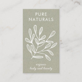 ボタニッモダンクの葉シンプルモダンの緑の自然 名刺