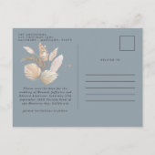 ボタニッモダンクの青いパンパスグラスは日付を保存 案内ポストカード (裏面)