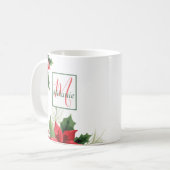 ボタニッモダンクウォーターカラーモノグラムホリデーズ コーヒーマグカップ (正面左)